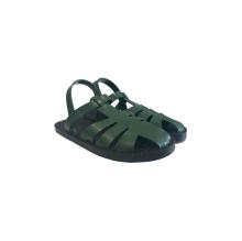 Product Dép cao su dép rọ nguyên khối xanh rêu đế tổ ong - Nam