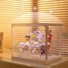 Product Hộp Đựng Trưng Bày Mô Hình PopMart, Labubu Bằng Thủy Tinh Có Đèn Led, Thiết Kế Sang Trong, Chống Nước, Chống Bụi