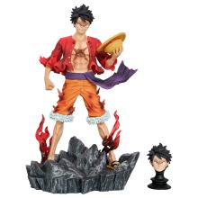Product Mô hình OnePiece Luffy dáng đứng kèm đầu thay thế, cao 24.5cm, nặng 600gram - Figure One Piece