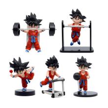 Product Mô Hình DragonBall bộ 5 goku tập thể dục siêu dễ thương cao 12cm - Figure DragonBall